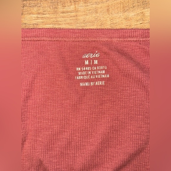 Aerie “Mama by Aerie” Ribbed Mauve Top-Size Medium - Picture 5 of 6